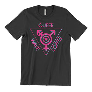 Queer Wave Coffee Ringspun Cotton Tee