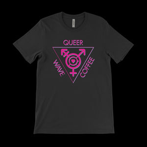 Queer Wave Coffee Ringspun Cotton Tee